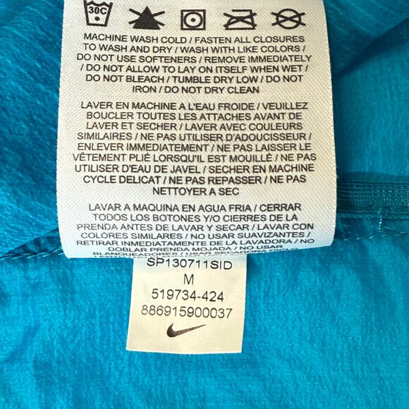 Nike Women’s Cyclone Running Windbreaker Jacket Blue Pink Size M - Picture 7 of 12